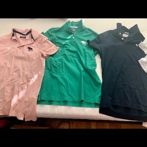 5 Mens Abercrombie Polos Size Large